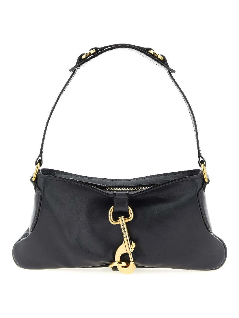 Black Cowhide Shoulder Bag