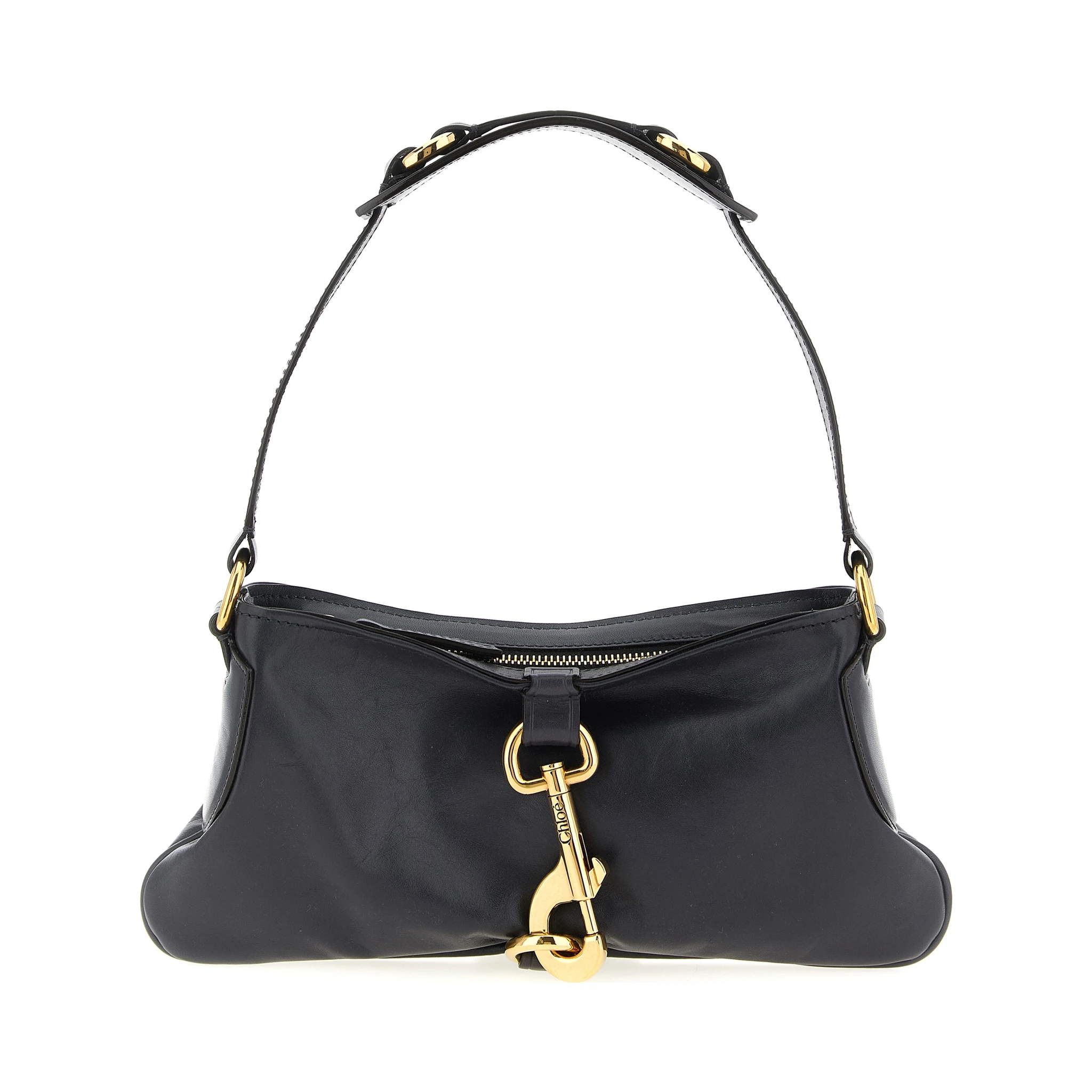 Black Cowhide Shoulder Bag