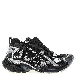 Black Polyethylene Athletic Sneakers