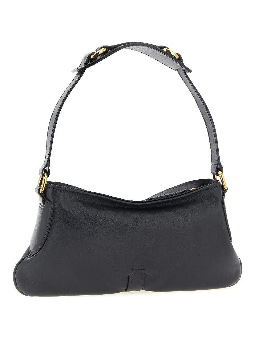 Black Cowhide Shoulder Bag
