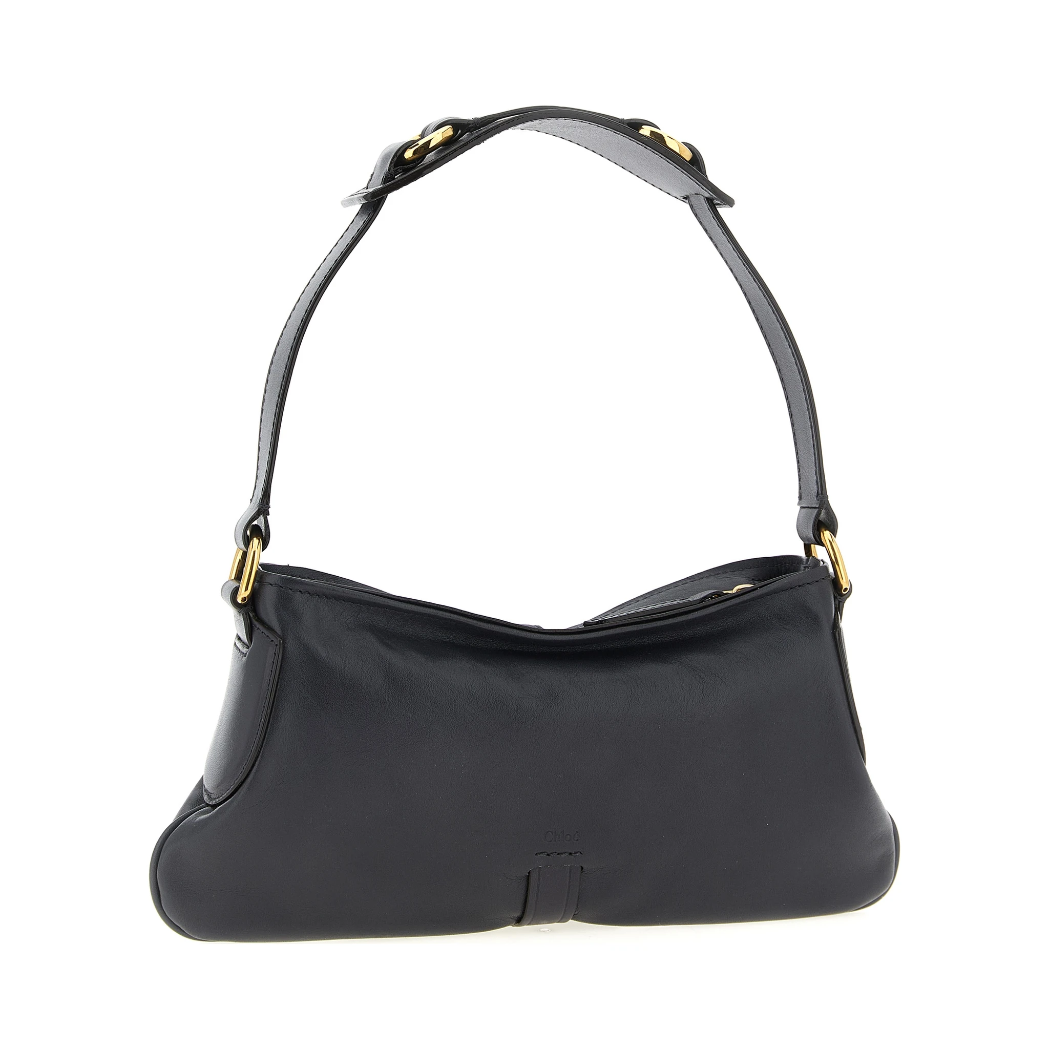 Black Cowhide Shoulder Bag