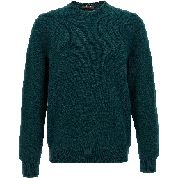 Bicolor Virgin Wool Cardigan