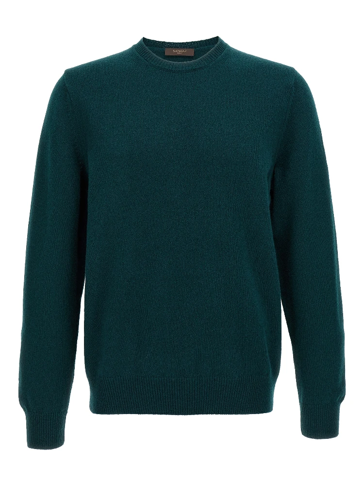Bicolor Virgin Wool Cardigan