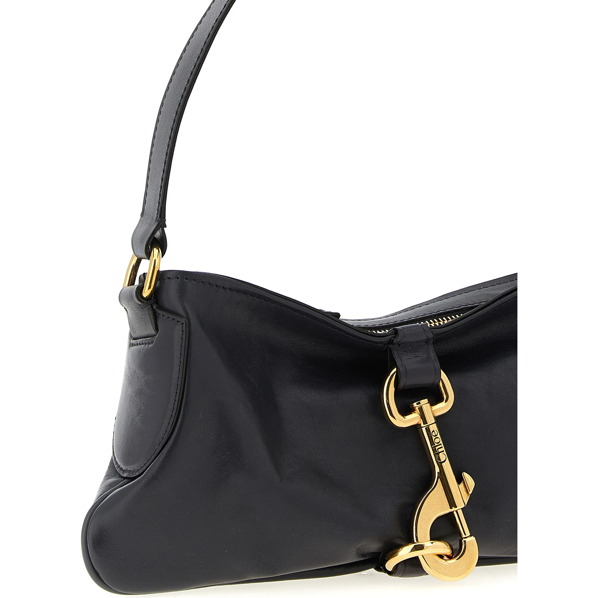 Black Cowhide Shoulder Bag