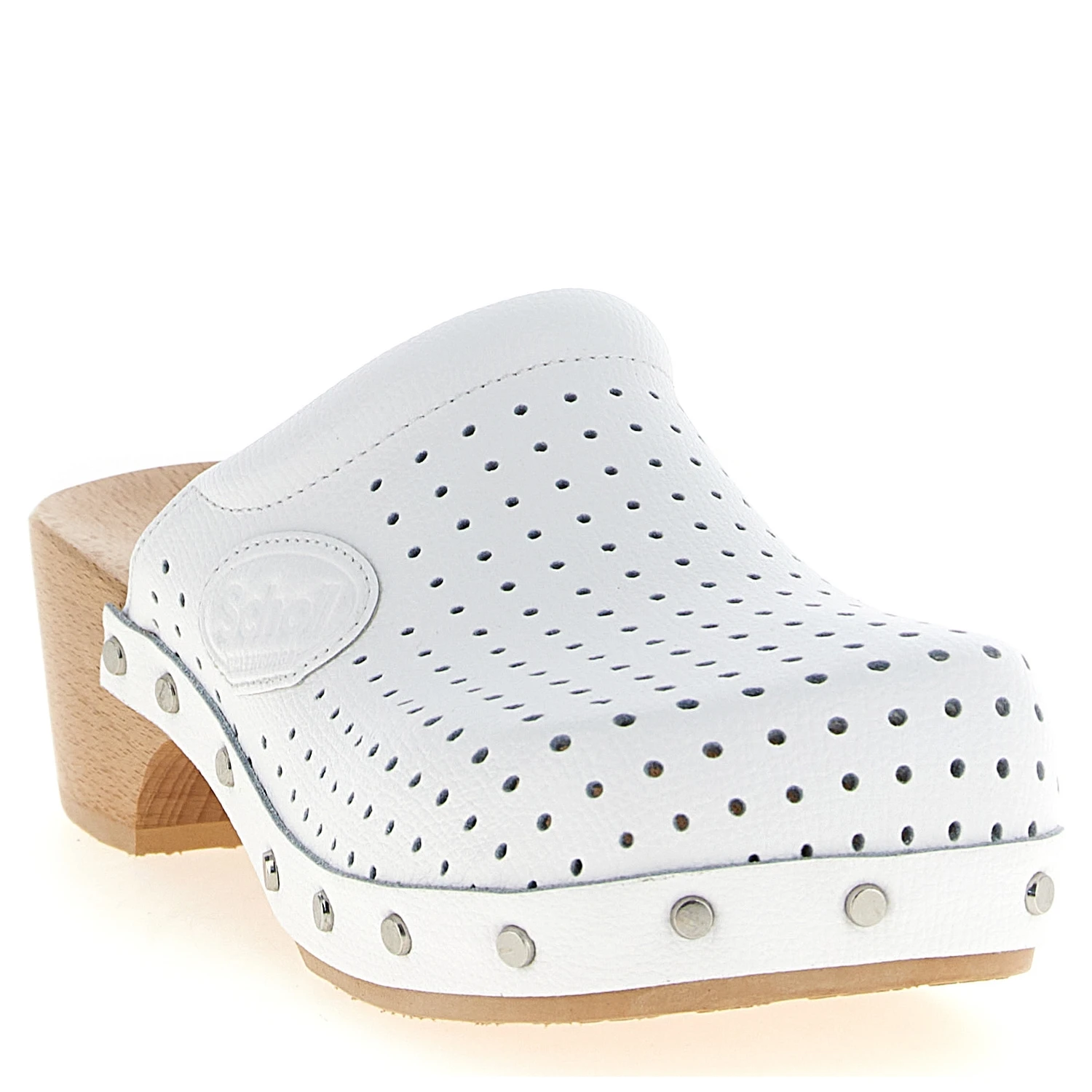 White Calfskin Clogs