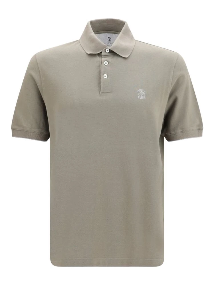 Bicolor Cotton Polo Shirt