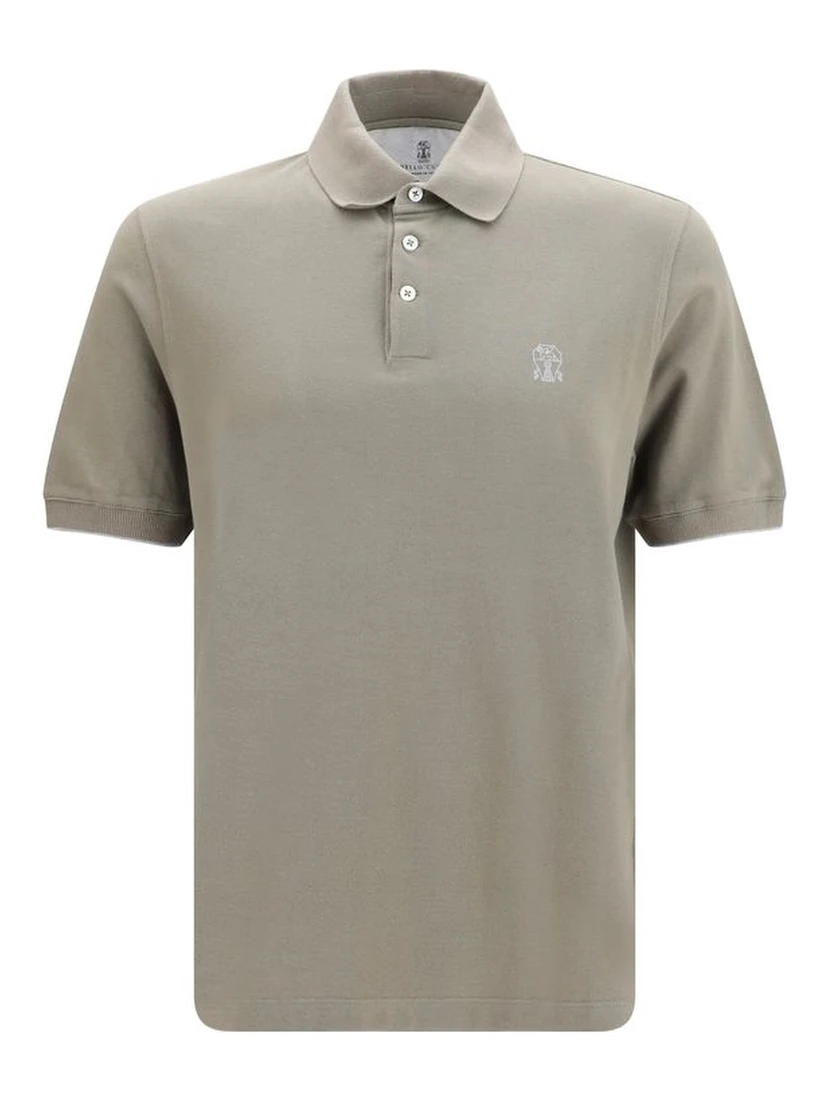 Bicolor Cotton Polo Shirt