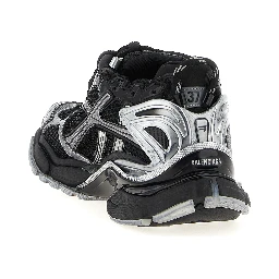 Black Polyethylene Athletic Sneakers