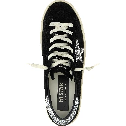Black Leather Low Top Sneakers