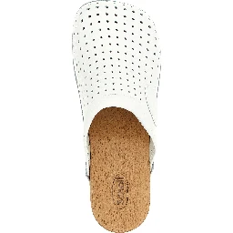White Calfskin Clogs