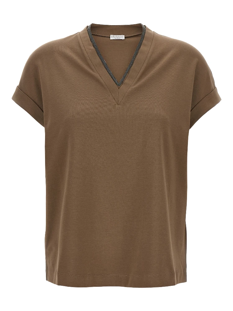 Brown Cotton T-Shirt