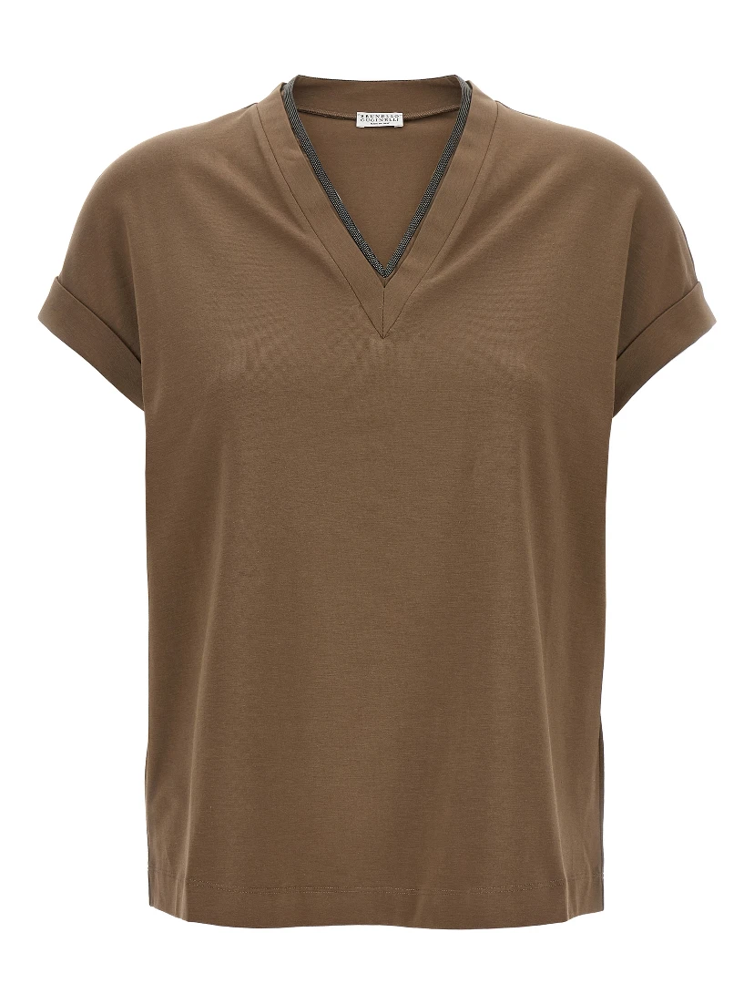 Brown Cotton T-Shirt