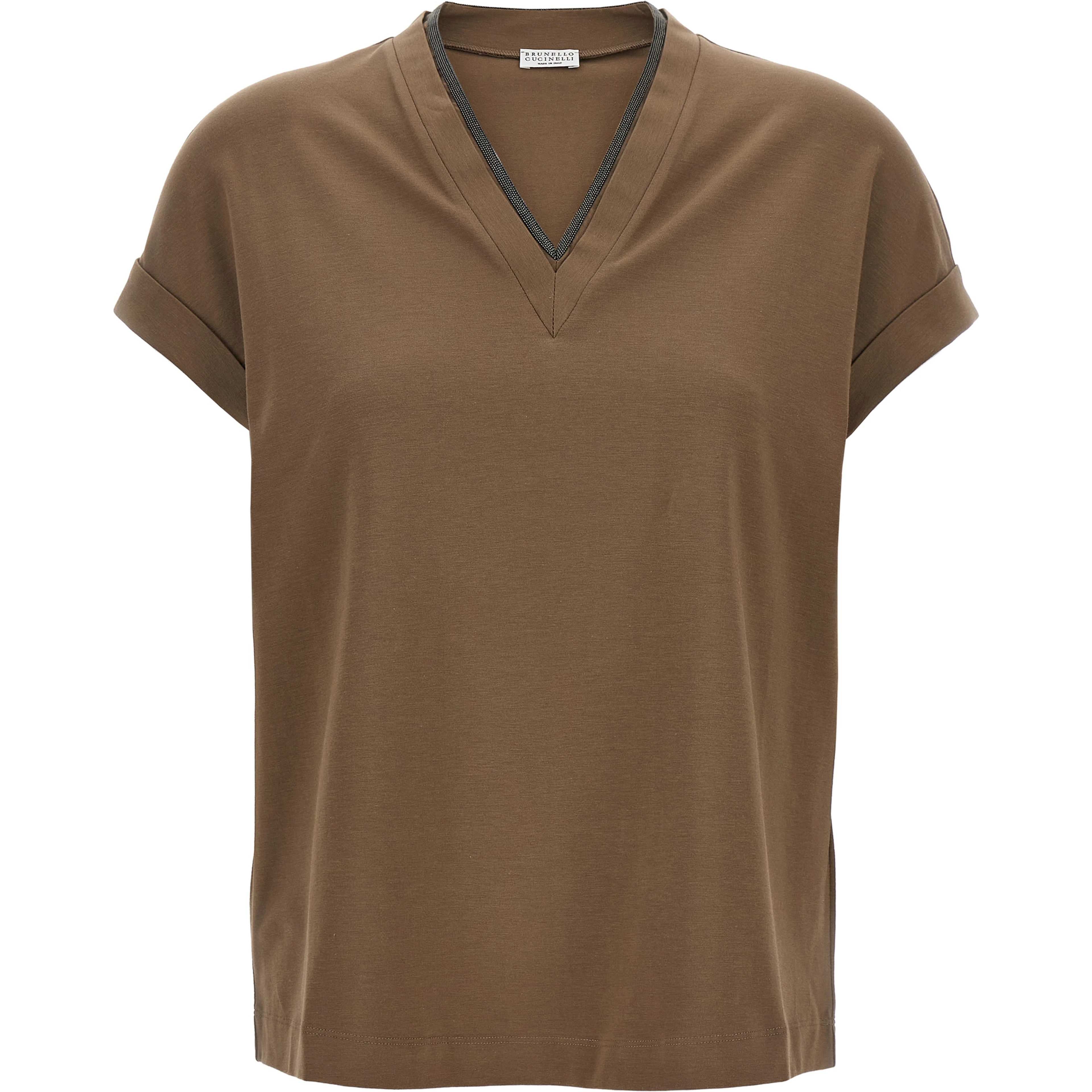 Brown Cotton T-Shirt