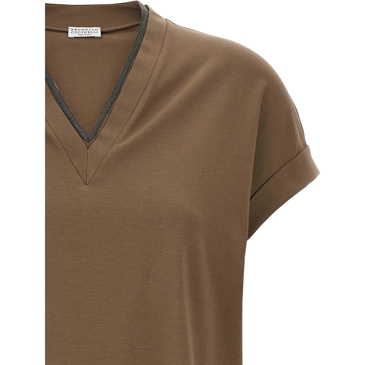 Brown Cotton T-Shirt