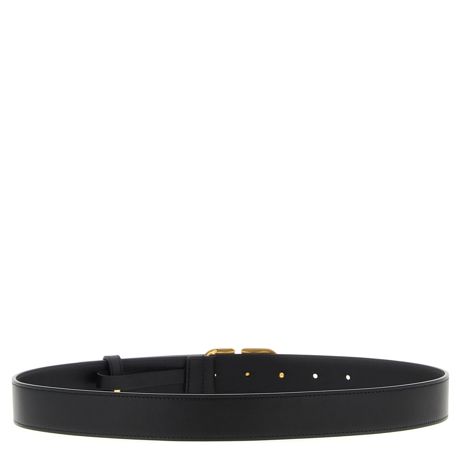 Black Calfskin Regular Belt