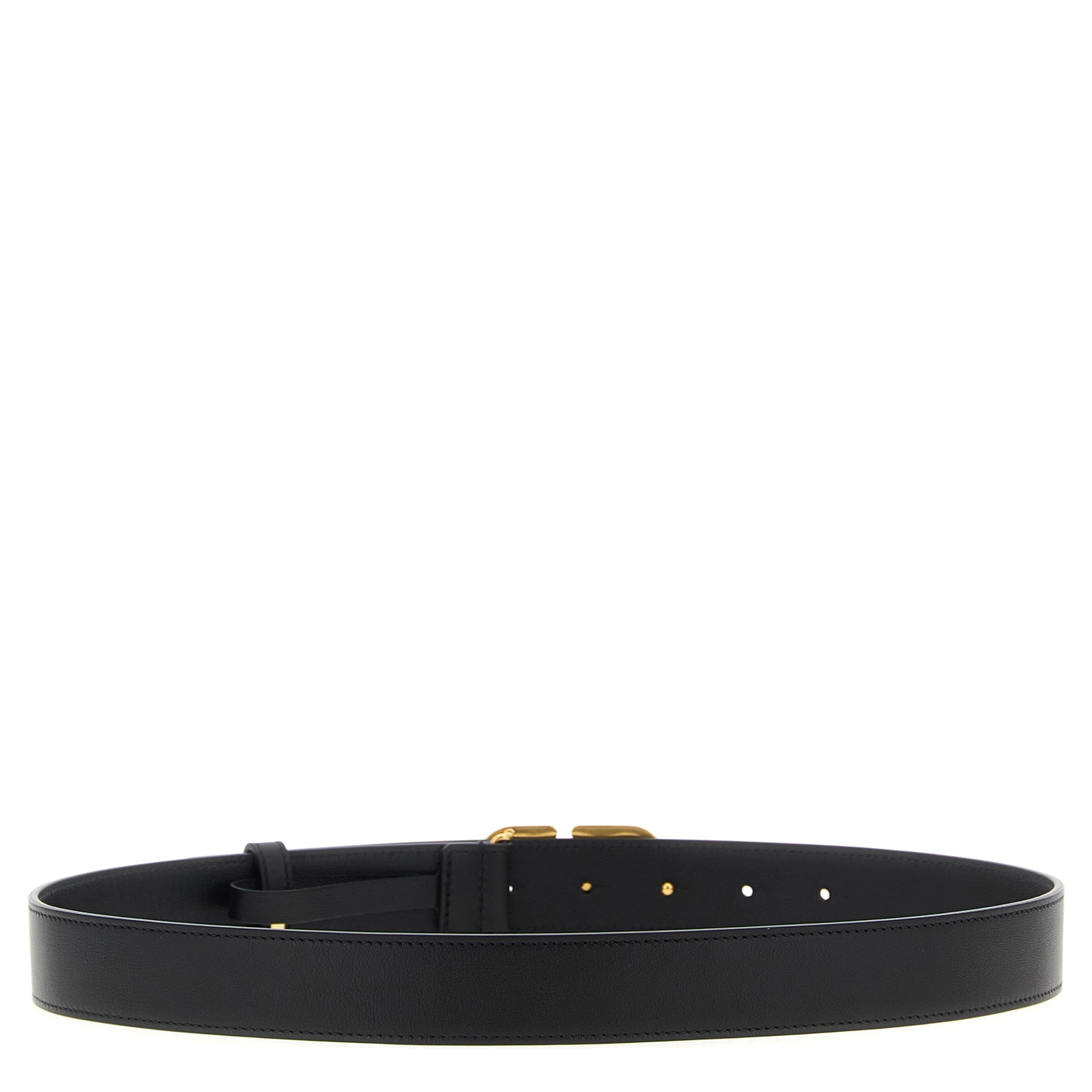 Black Calfskin Regular Belt