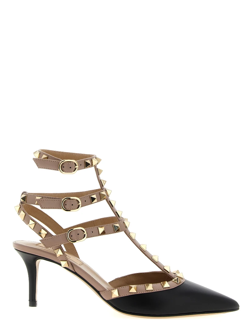 Multicolor Lamb Leather Mid Heel Pumps
