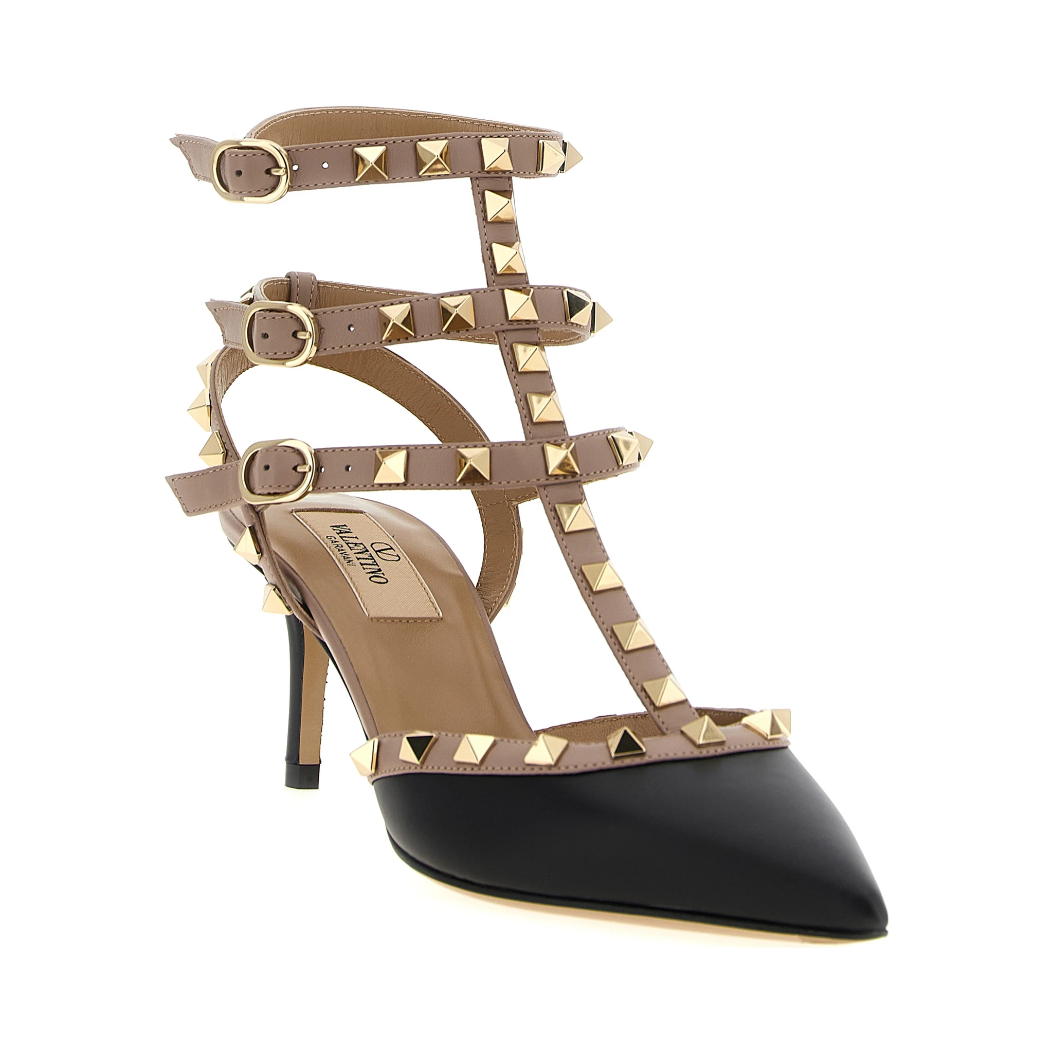 Multicolor Lamb Leather Mid Heel Pumps