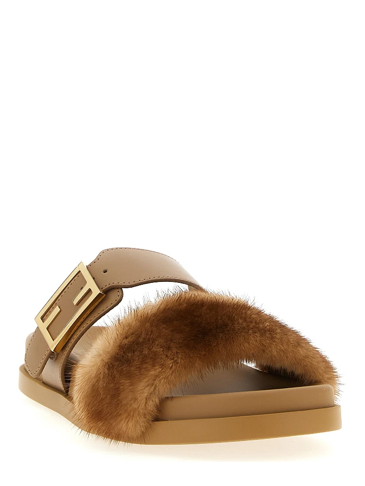 Brown Leather Slides alternative
