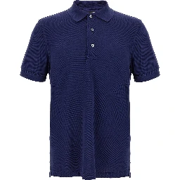 Blue Lyocell Polo Shirt