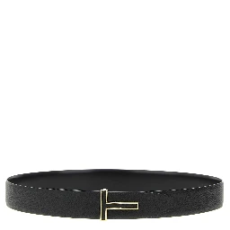 Black Calfskin Regular Belt