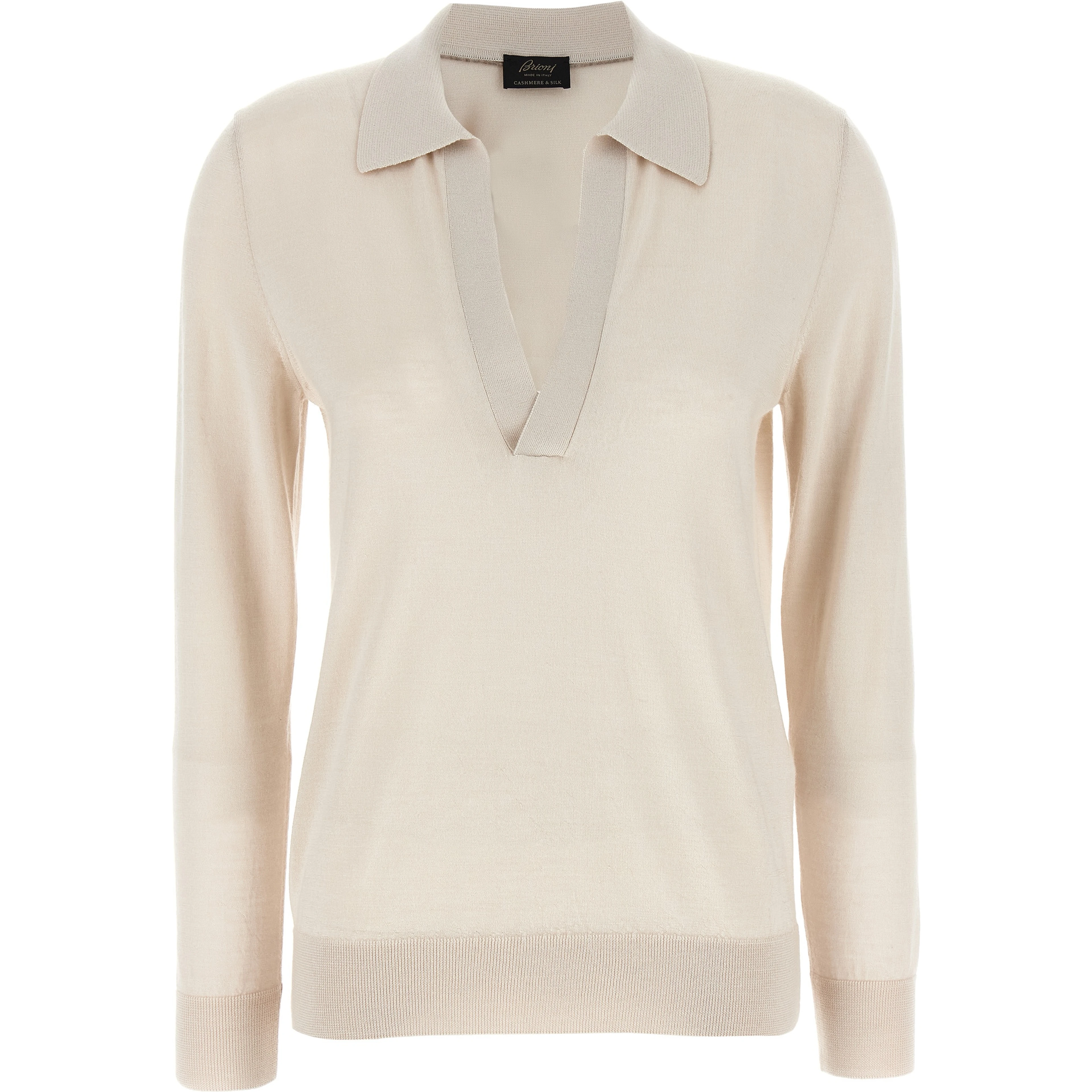 Beige Cashmere Polo Shirt