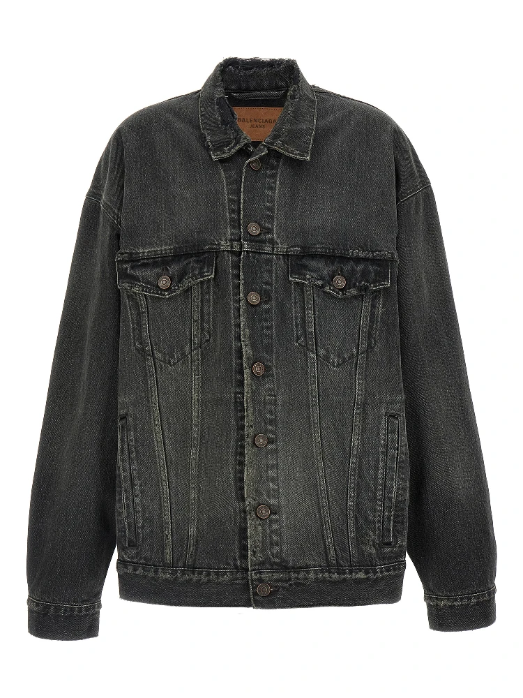 Gray Cotton Denim Jacket