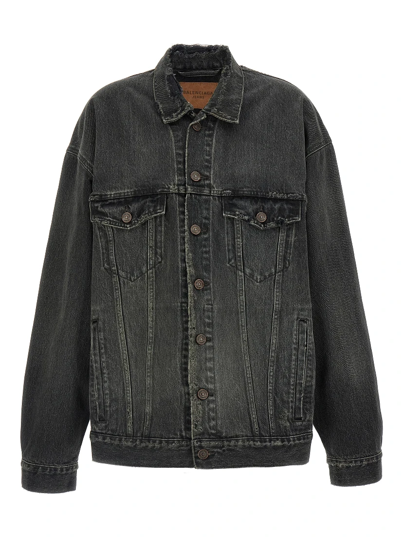 Gray Cotton Denim Jacket