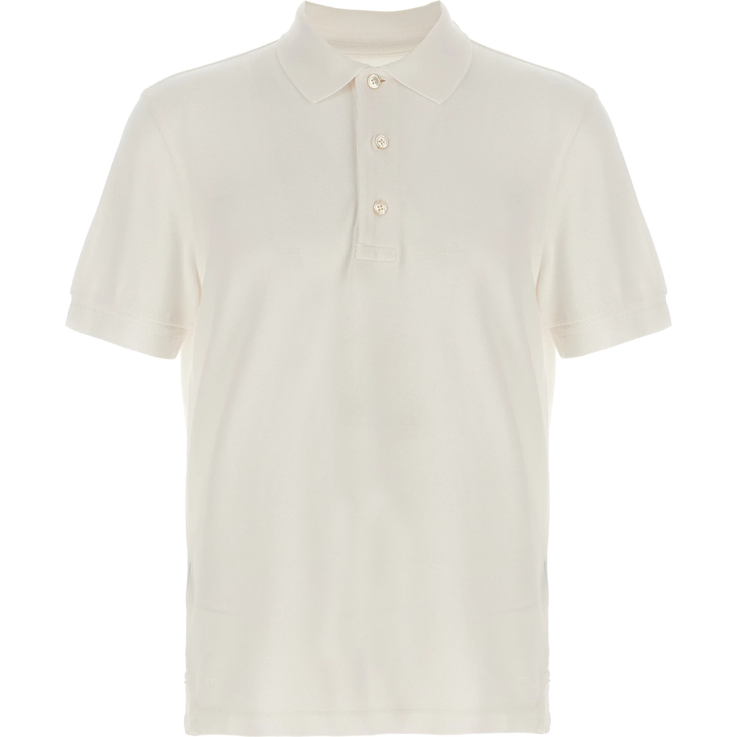 White Lyocell Polo Shirt