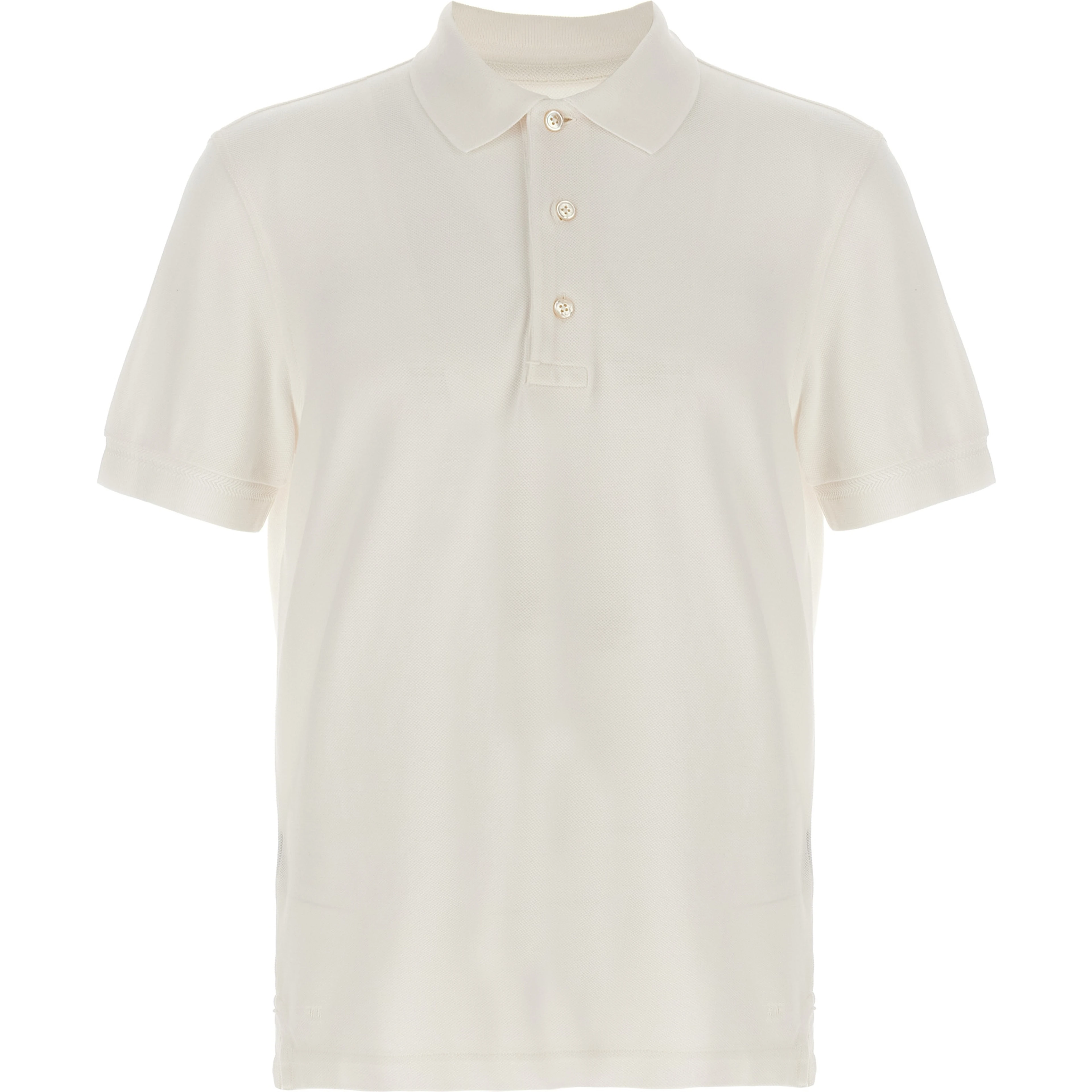White Lyocell Polo Shirt