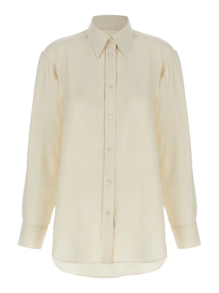 White Silk Blouse