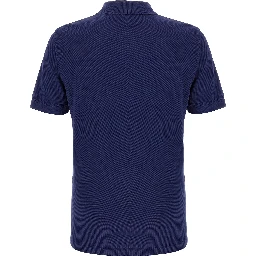Blue Lyocell Polo Shirt