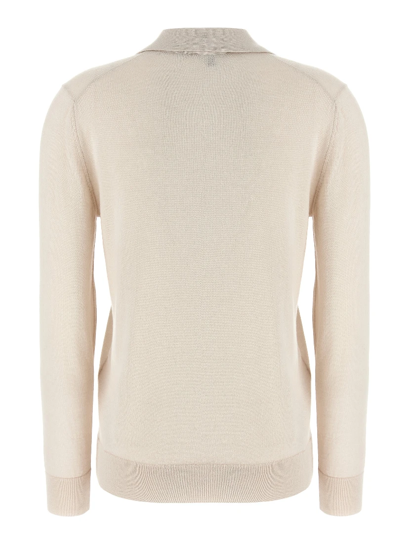 Beige Cashmere Polo Shirt