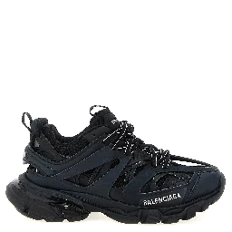 Black Polyethylene Athletic Sneakers