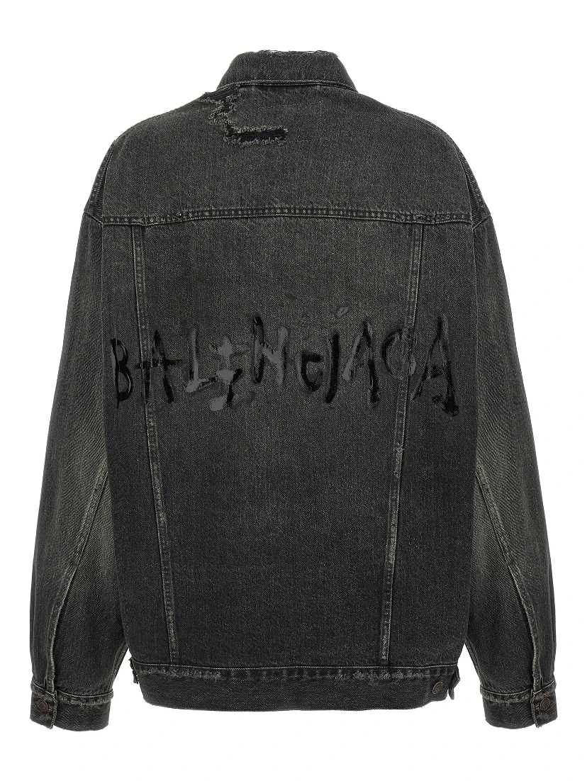 Gray Cotton Denim Jacket