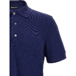 Blue Lyocell Polo Shirt