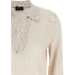 Beige Cashmere Polo Shirt