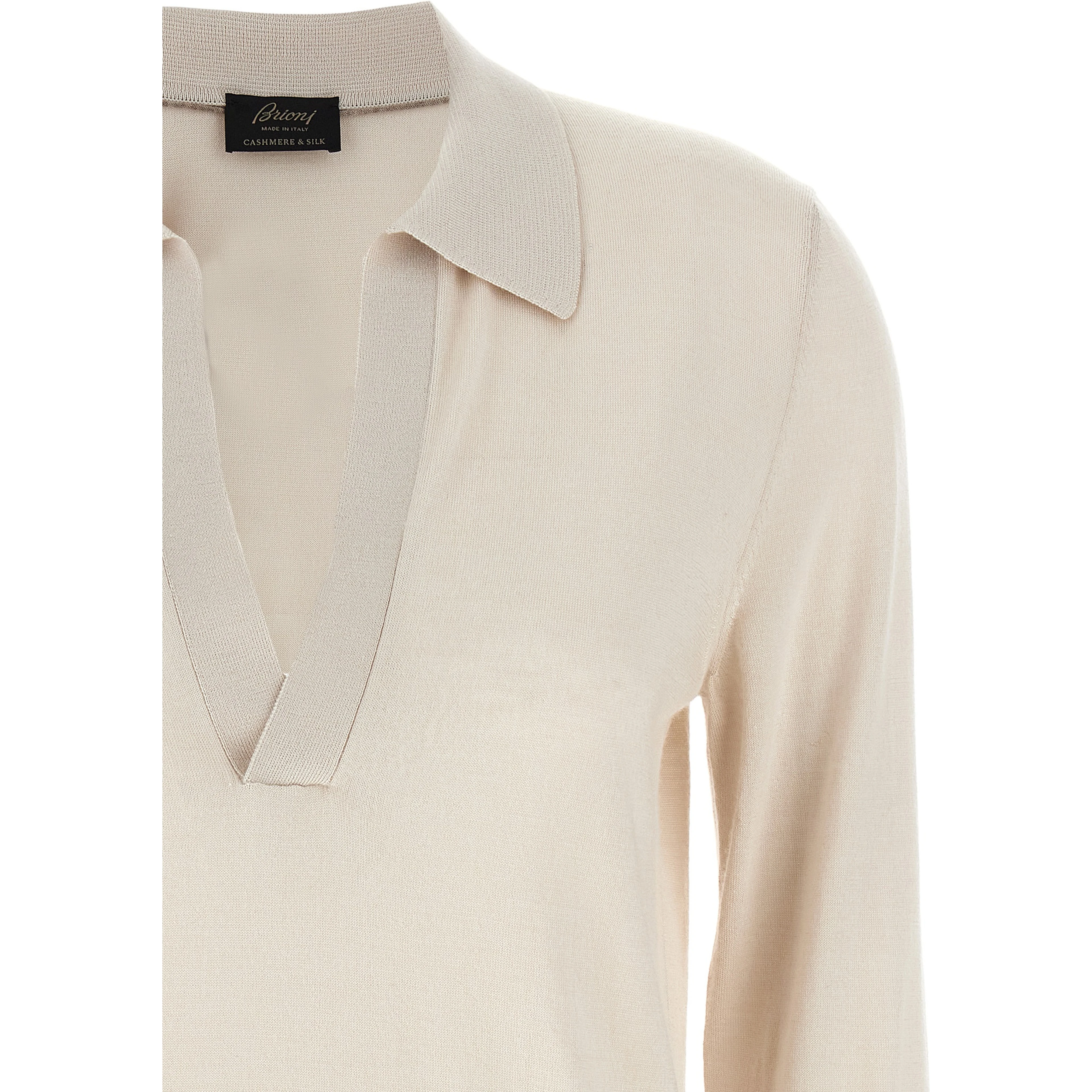Beige Cashmere Polo Shirt