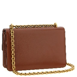 Brown Calfskin Shoulder Bag