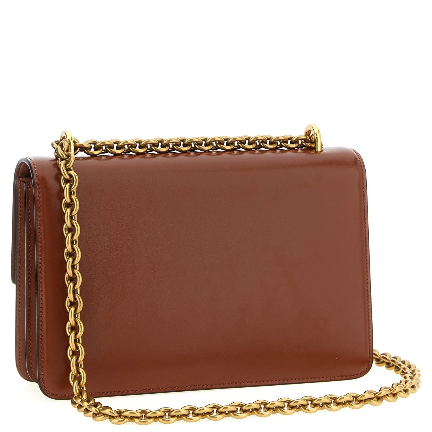 Brown Calfskin Shoulder Bag