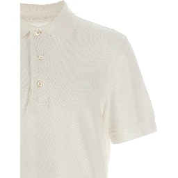 White Lyocell Polo Shirt