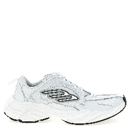 White Cowhide Athletic Sneakers