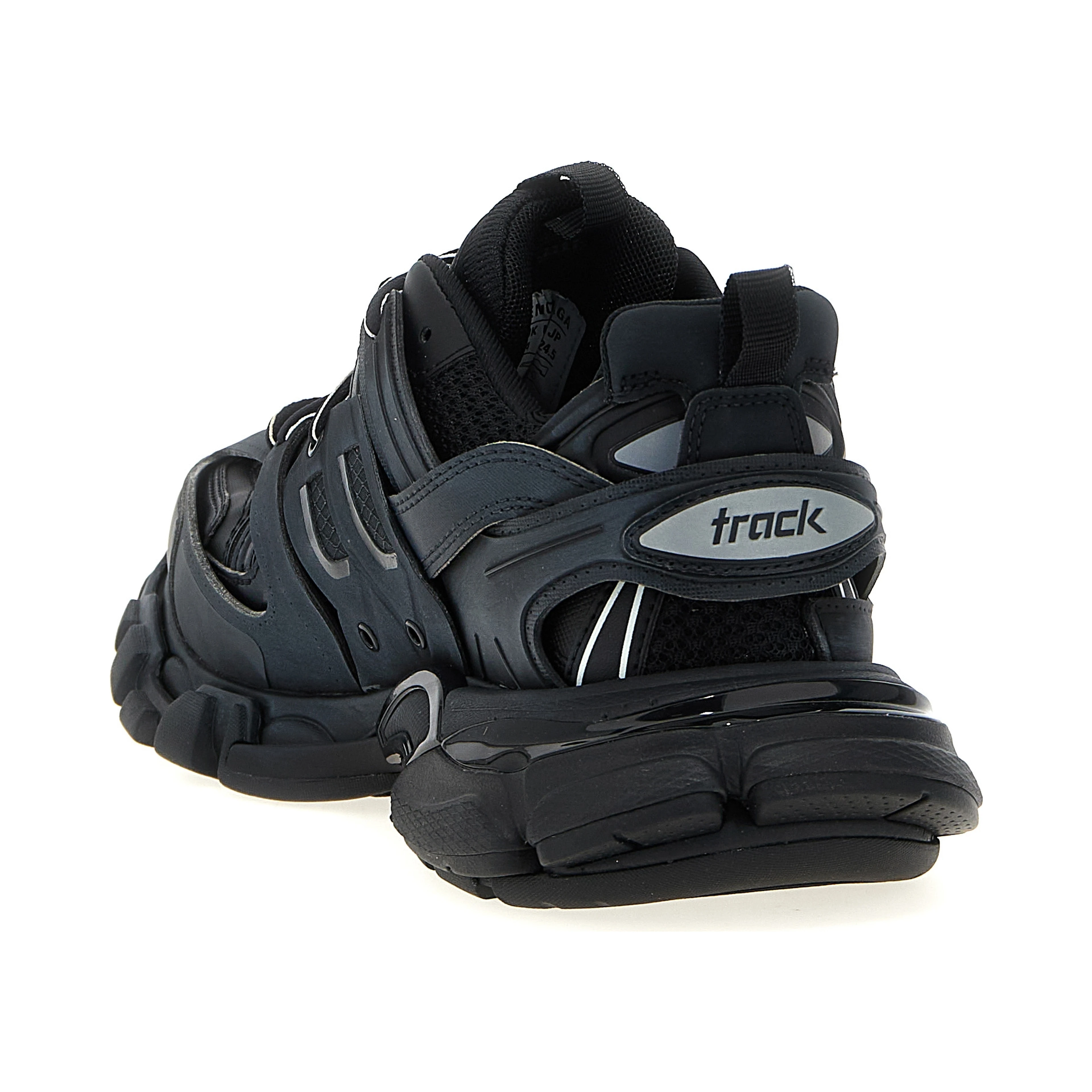 Black Polyethylene Athletic Sneakers