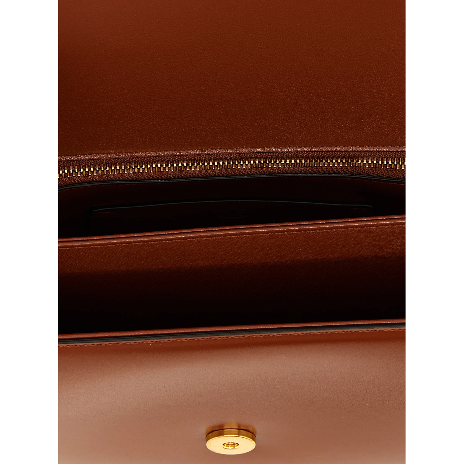 Brown Calfskin Shoulder Bag