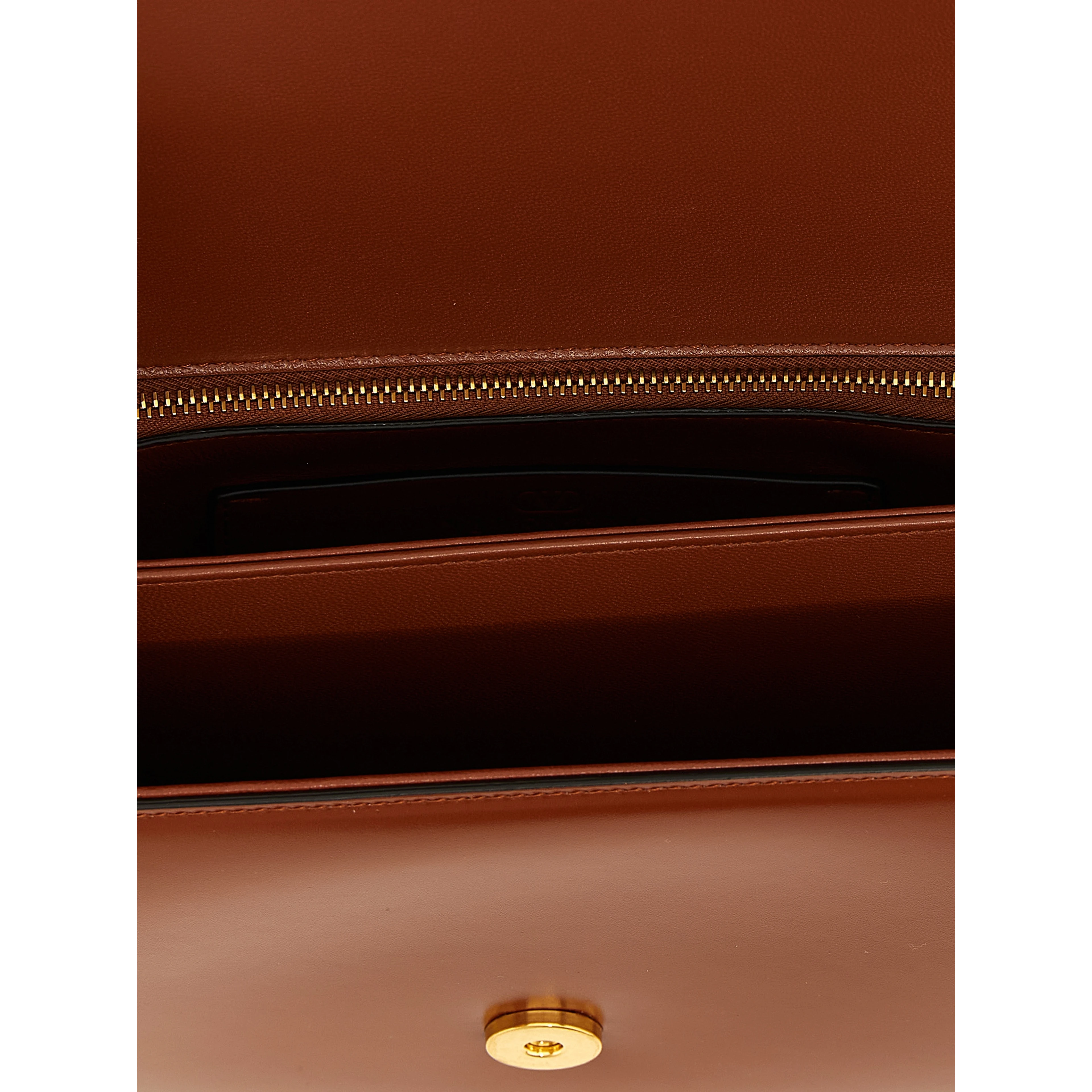 Brown Calfskin Shoulder Bag