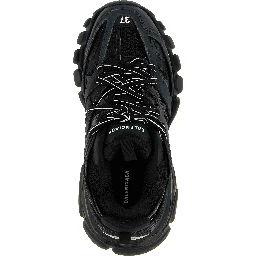 Black Polyethylene Athletic Sneakers