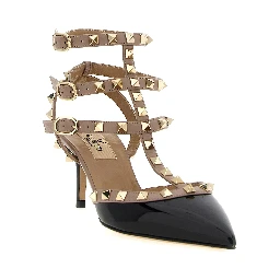 Multicolor Lamb Leather Mid Heel Pumps