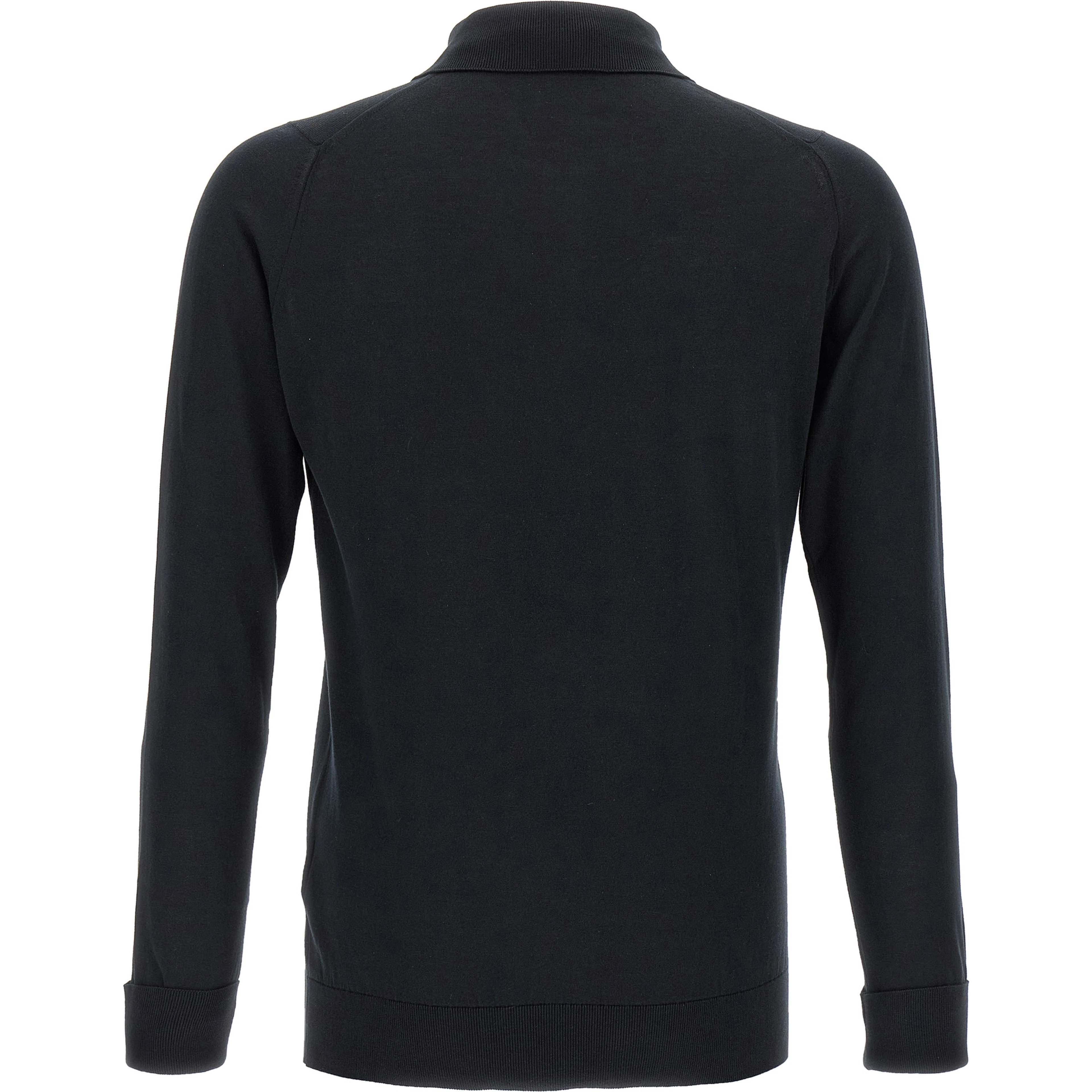 Black Cotton Polo Shirt