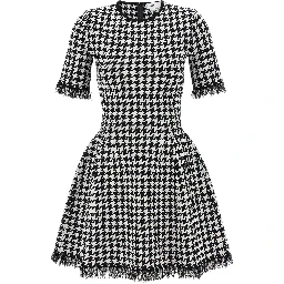 Bicolor Viscose Short Dress