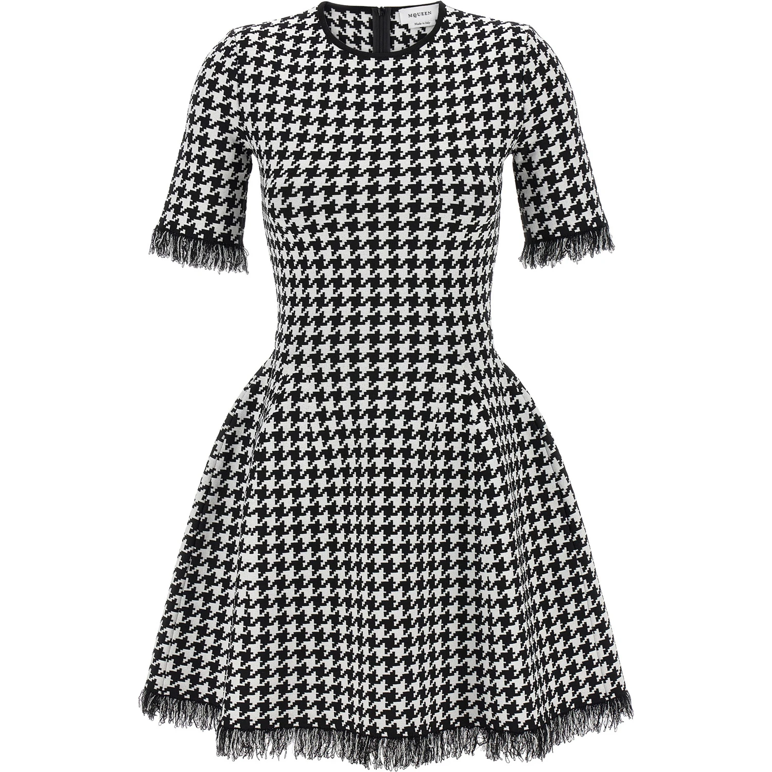 Bicolor Viscose Short Dress